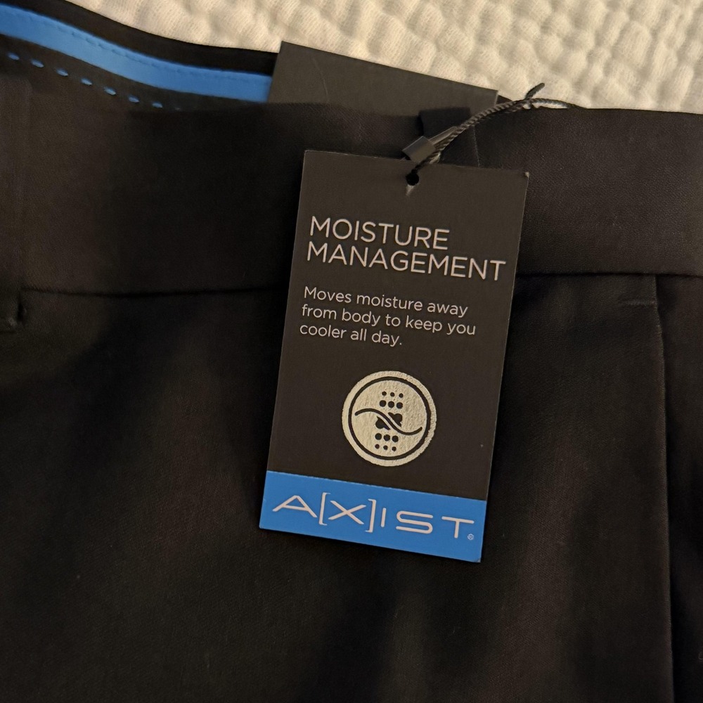 Axist Pants Mens 40x30 Black Ultra Series Straight Flat Front No Iron Dress NWT - Picture 13 of 16